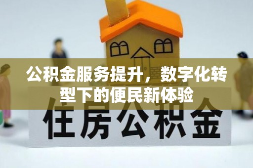 双峰公积金服务提升，数字化转型下的便民新体验
