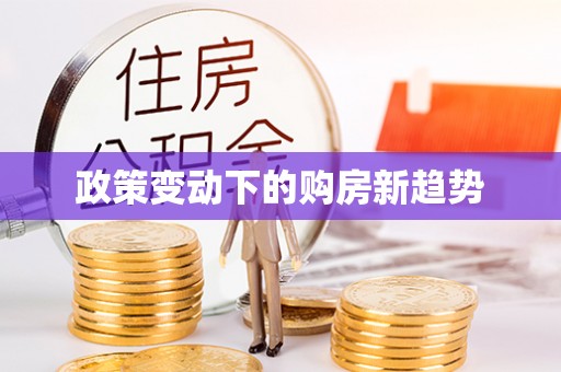 双峰政策变动下的购房新趋势