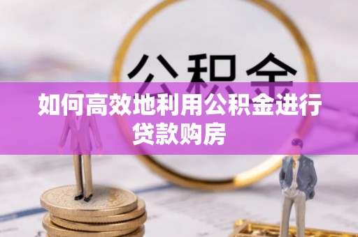 双峰如何高效地利用公积金进行贷款购房